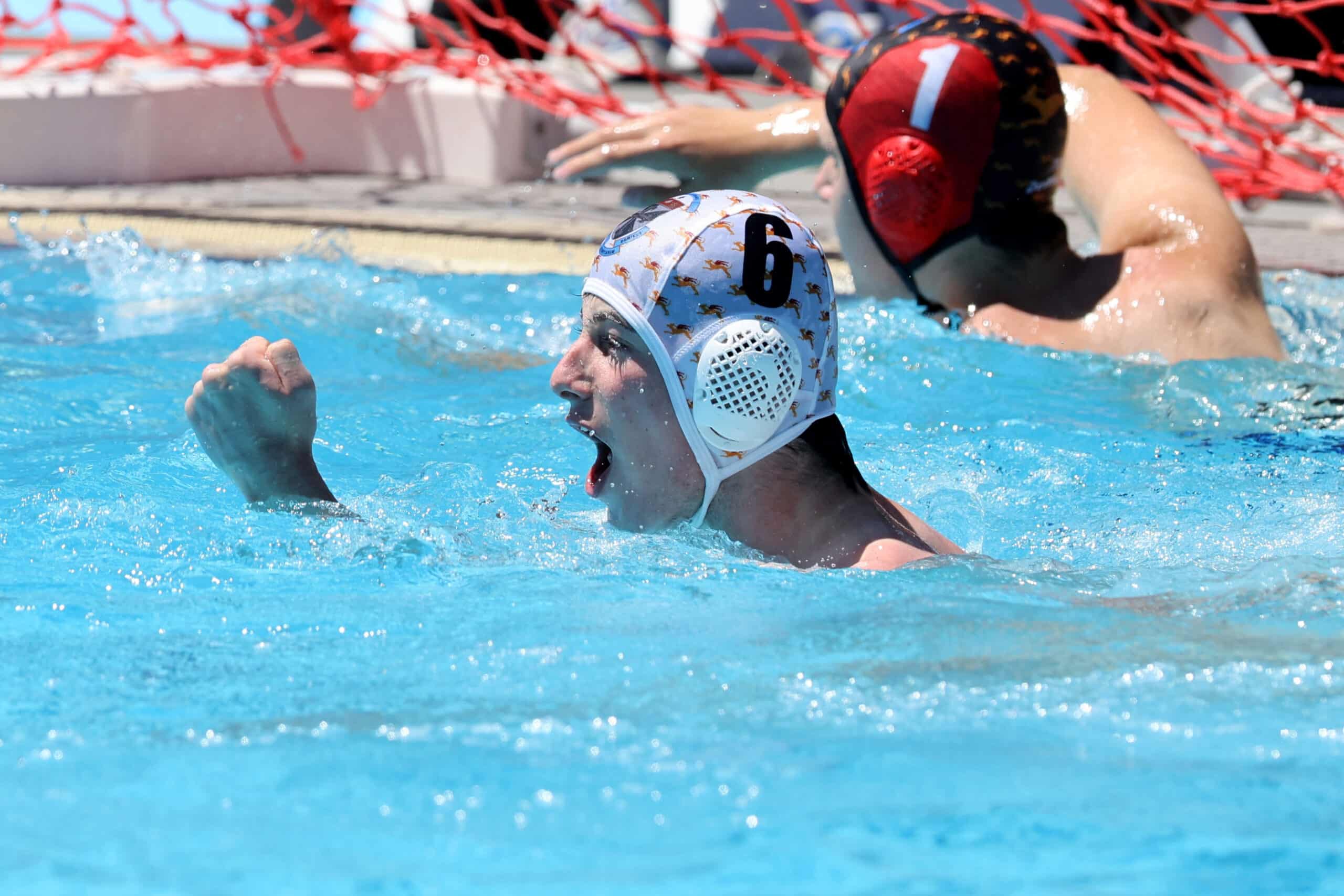 Water polo team in the swim supporting Laps for Life